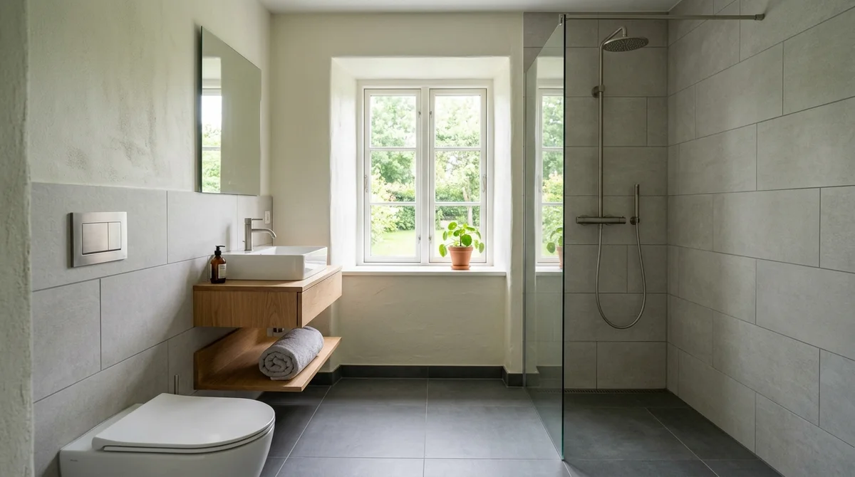 Færdigt resultat — Renovering af badeværelse i Harlev
