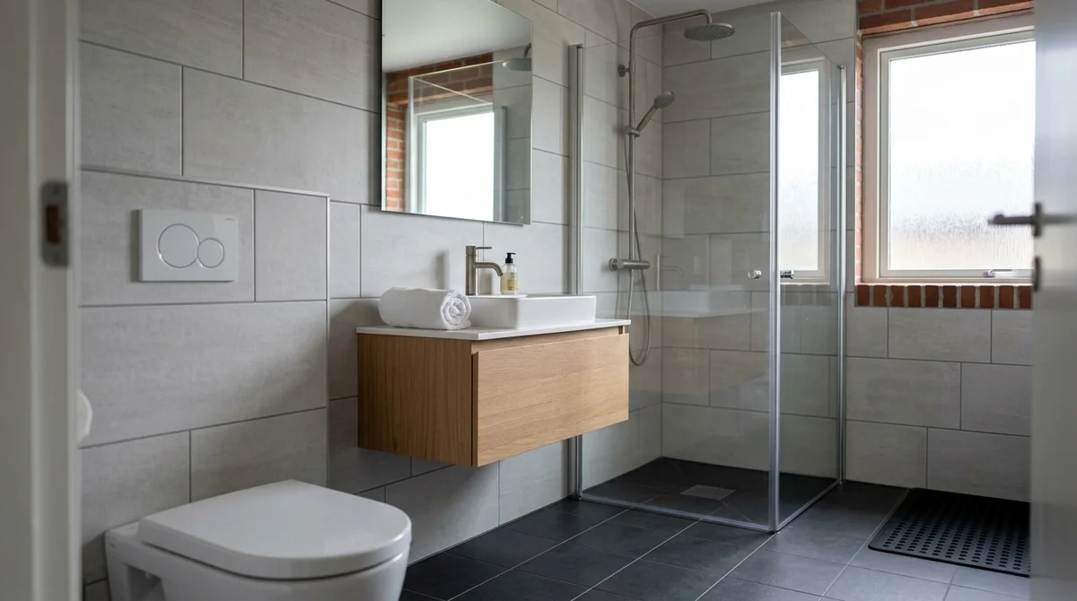 Færdigt resultat — Renovering af badeværelse i Gislinge