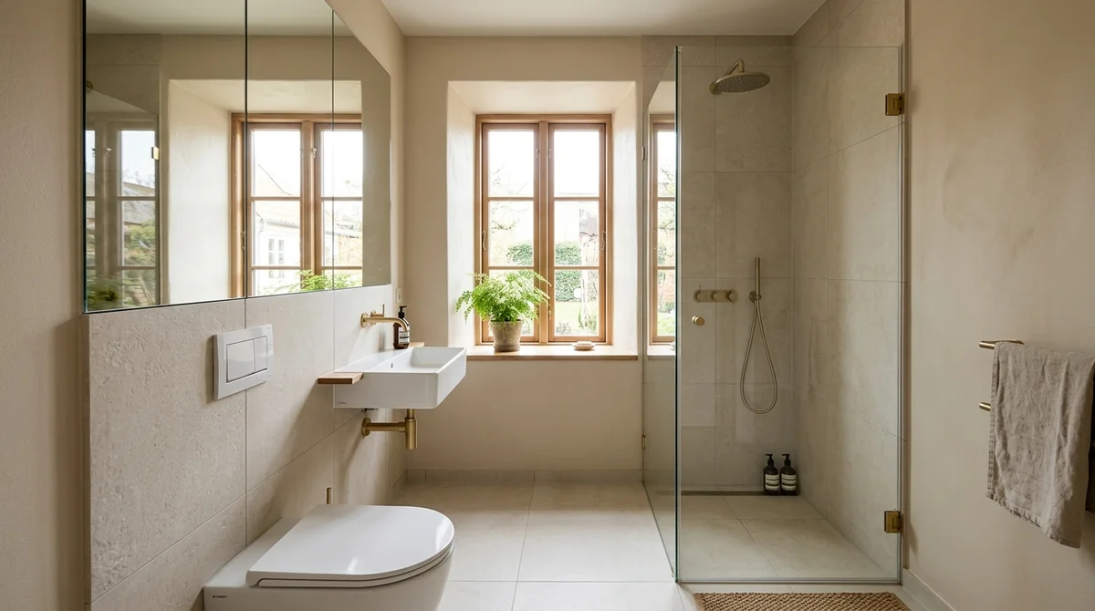 Færdigt resultat — Renovering af badeværelse i Dalby